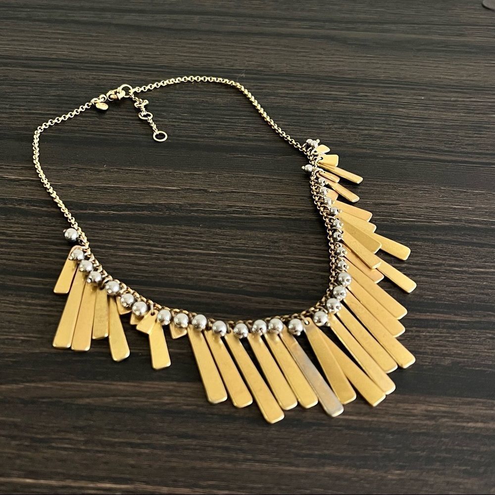 J.Crew Asymmetrical FRINGE STATEMENT NECKLACE